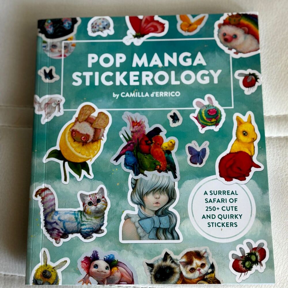 Pop Manga Stickerology Camilla d'Errico 250+ Kawaii Art Stickers Book NEW 2025